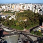 Curitiba, Bairro Centro, Vista Aérea Geral do Passeio Público no ando de 2000